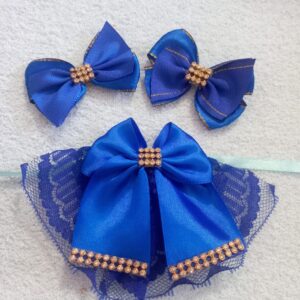 Conjunto Luxo Babador e Laço