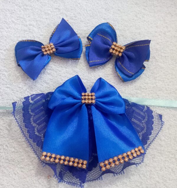 Conjunto Luxo Babador e Laço